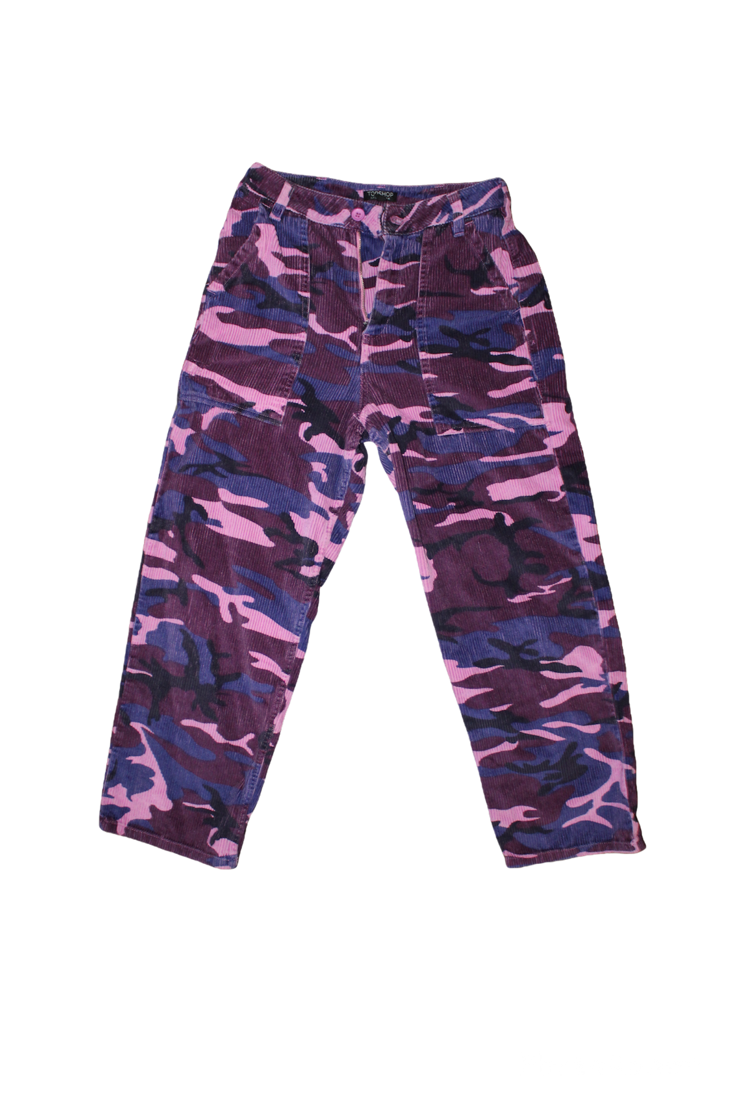 TopShop Camo Corduroy Mom Pants