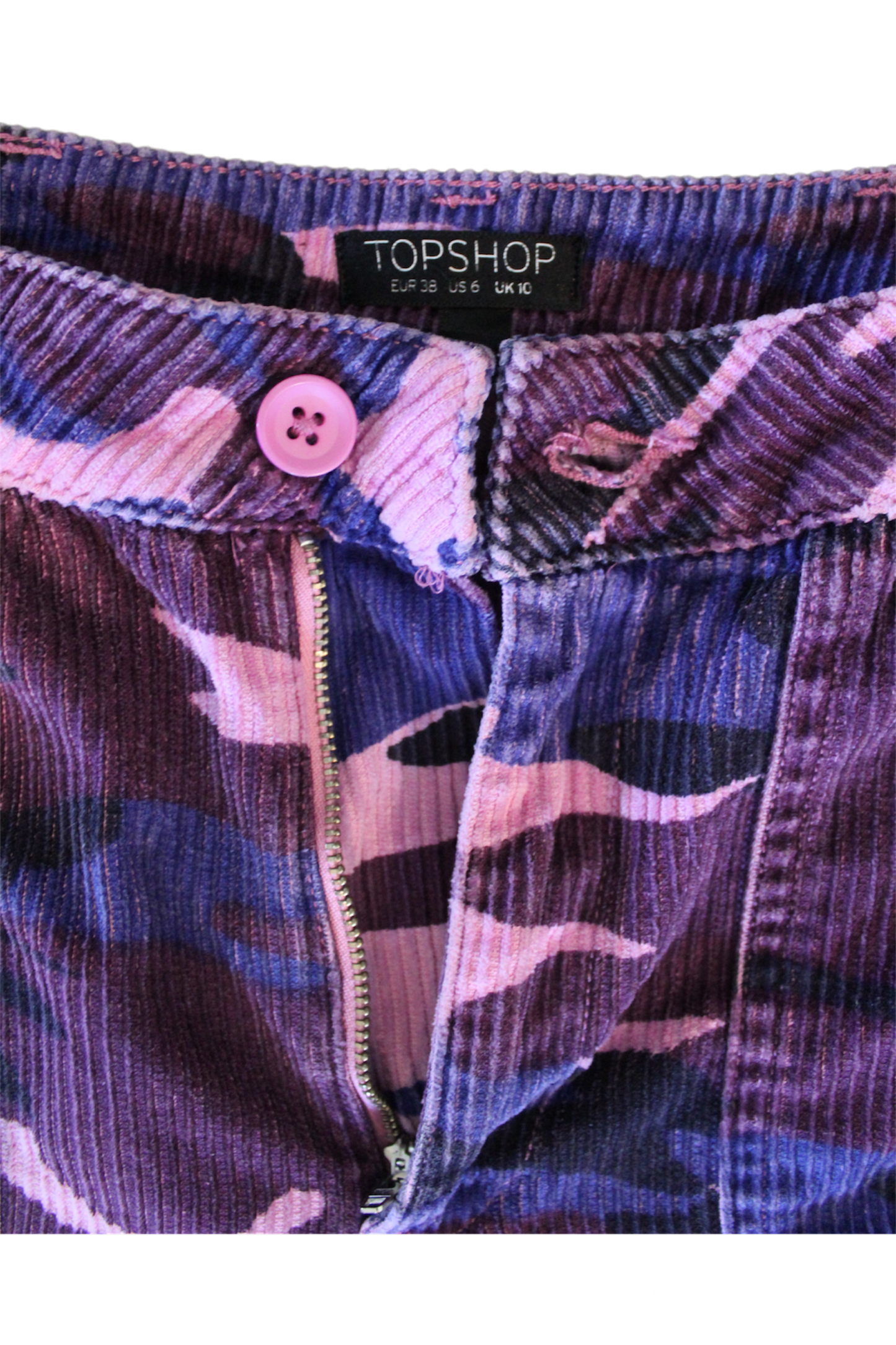 TopShop Camo Corduroy Mom Pants