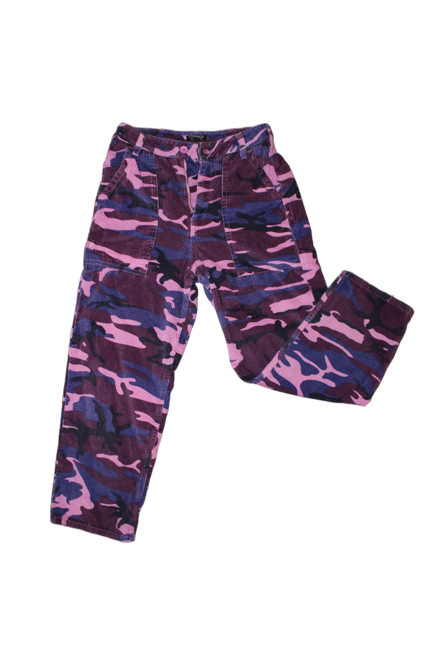 TopShop Camo Corduroy Mom Pants